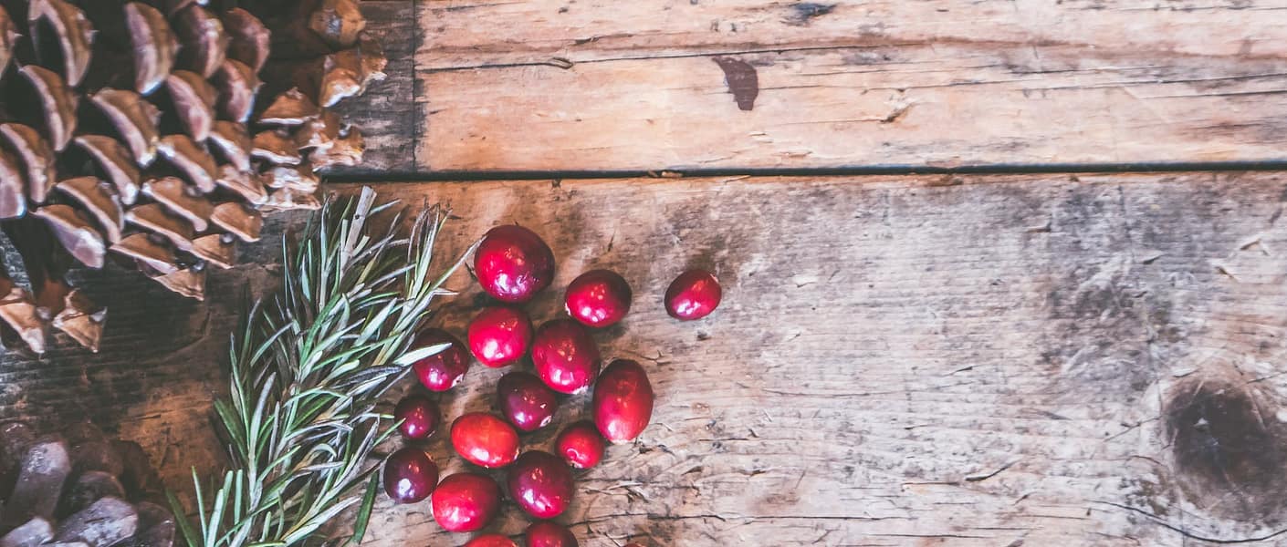 red fruits on table